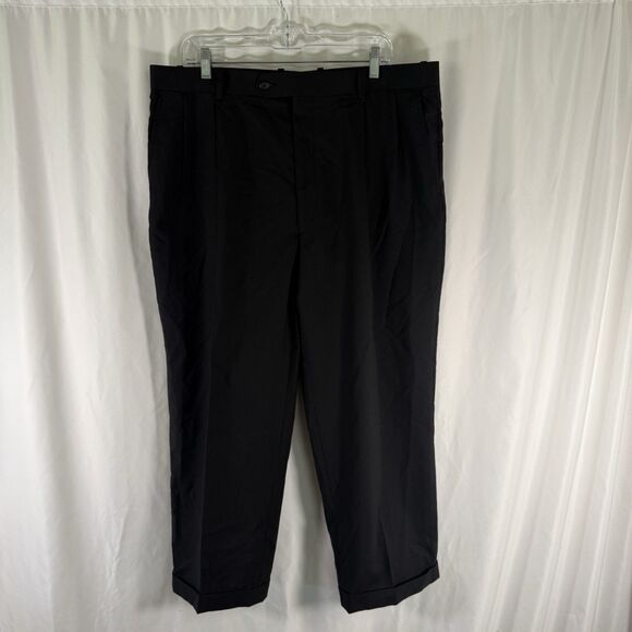 Versini Other - Versini Wool Dress Pants Men's 40 Reg Black Pleated Front Pockets 27.5" Inseam